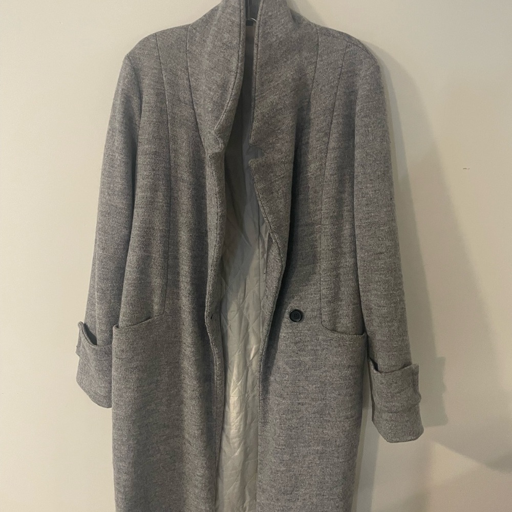 Plaid Wool Blend Coat - Picture 4 of 4